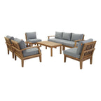 Modway EEI-1479 Marina 8 Piece Outdoor Patio Teak Set