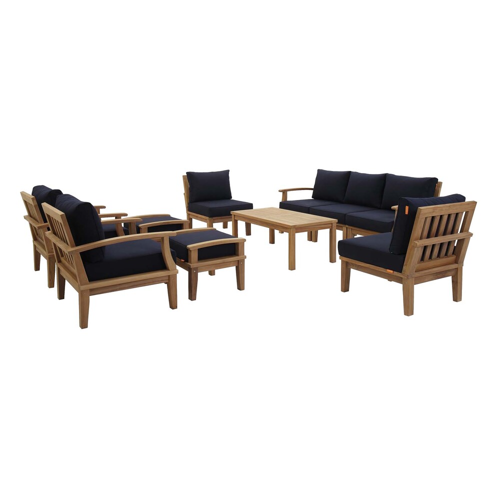 Modway EEI-1480 Marina 10 Piece Outdoor Patio Teak Set