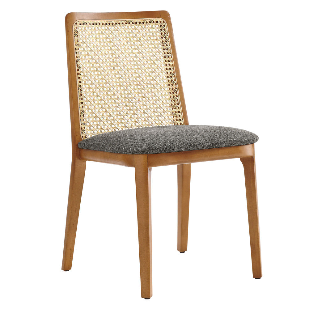 Modway EEI-6843 Monarch Wood and Rattan Dining Side Chair
