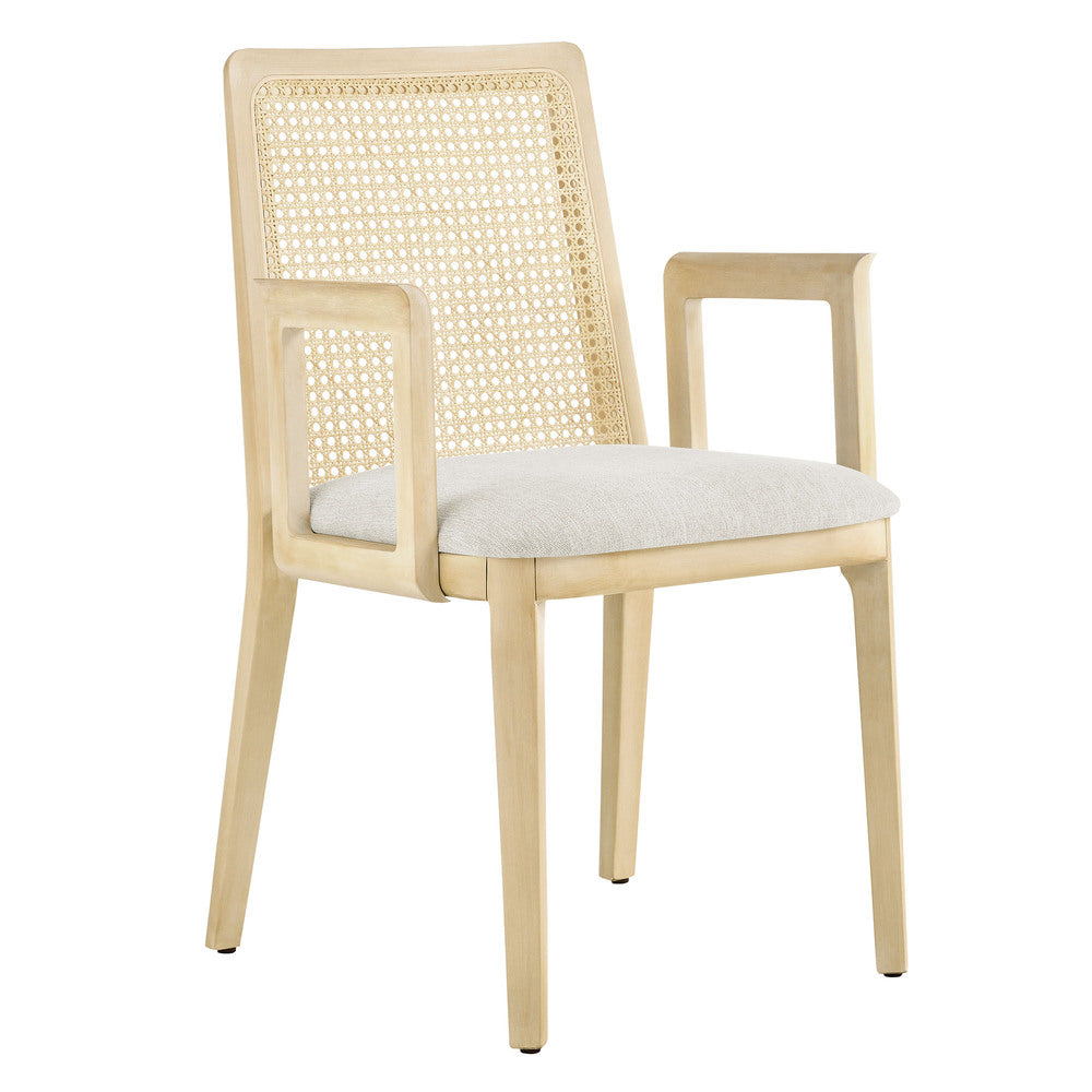 Modway EEI-6844 Monarch Wood and Rattan Dining Armchair