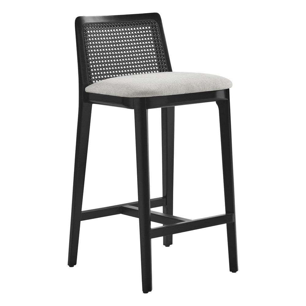 Modway EEI-6845 Monarch Wood and Rattan Counter Stool