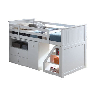 ACME 19405 Wyatt Loft Bed, Chest, Desk & Ladder, White (1Set/5Ctn)