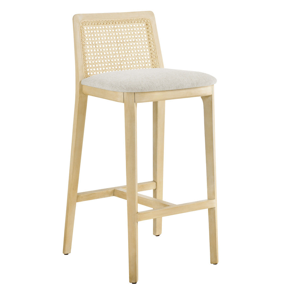 Modway EEI-6846 Monarch Wood and Rattan Bar Stool