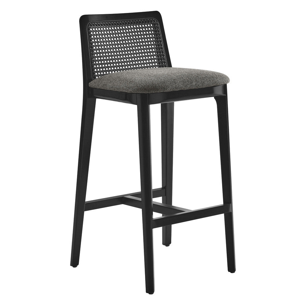 Modway EEI-6846 Monarch Wood and Rattan Bar Stool
