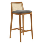 Modway EEI-6846 Monarch Wood and Rattan Bar Stool