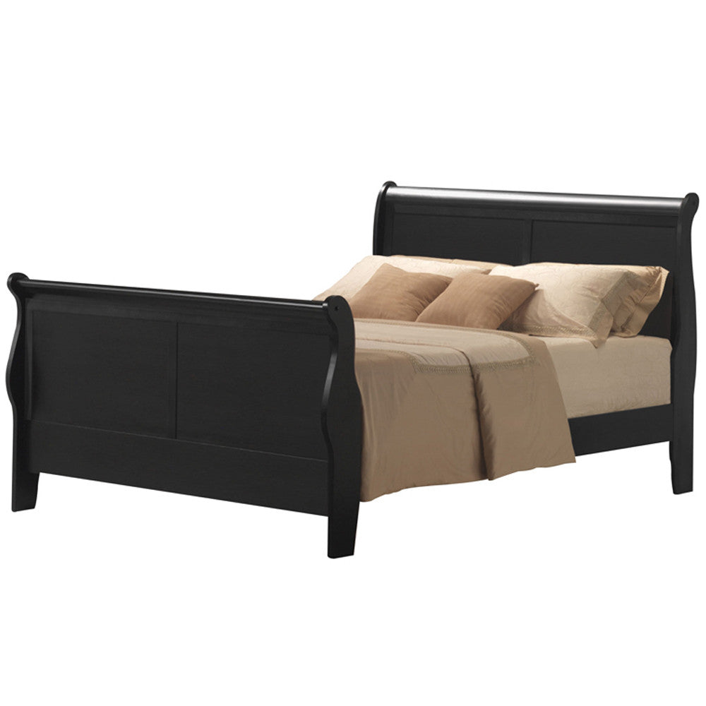 ACME 19497EK Louis Philippe III Eastern King Bed, Black (1Set/2Ctn)
