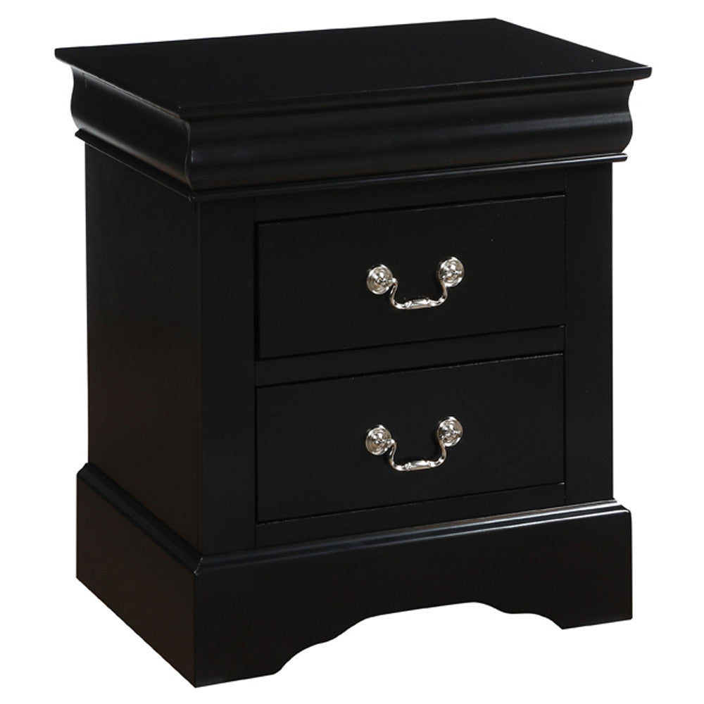 ACME 19503 Louis Philippe III Nightstand, Black