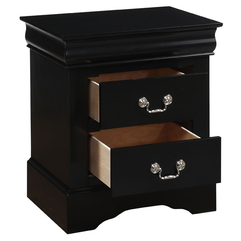 ACME 19503 Louis Philippe III Nightstand, Black