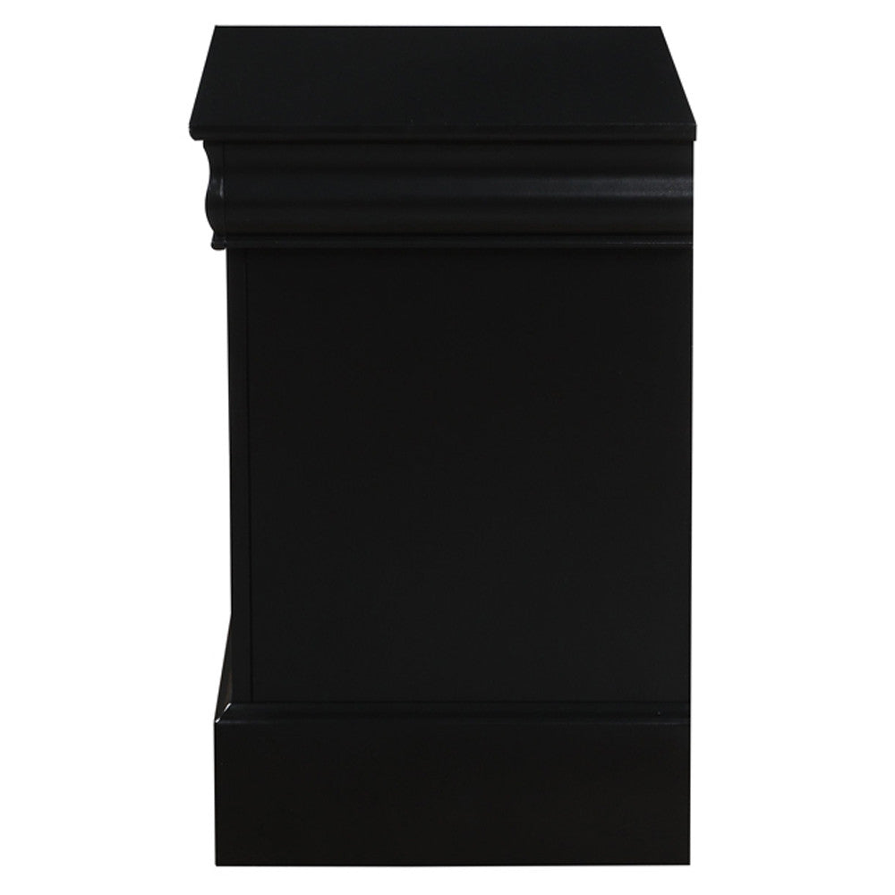 ACME 19503 Louis Philippe III Nightstand, Black