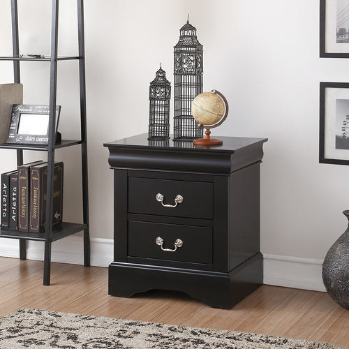 ACME 19503 Louis Philippe III Nightstand, Black