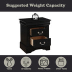 ACME 19503 Louis Philippe III Nightstand, Black