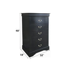 ACME 19506 Louis Philippe III Chest, Black