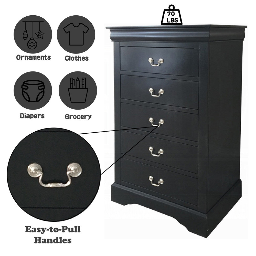 ACME 19506 Louis Philippe III Chest, Black
