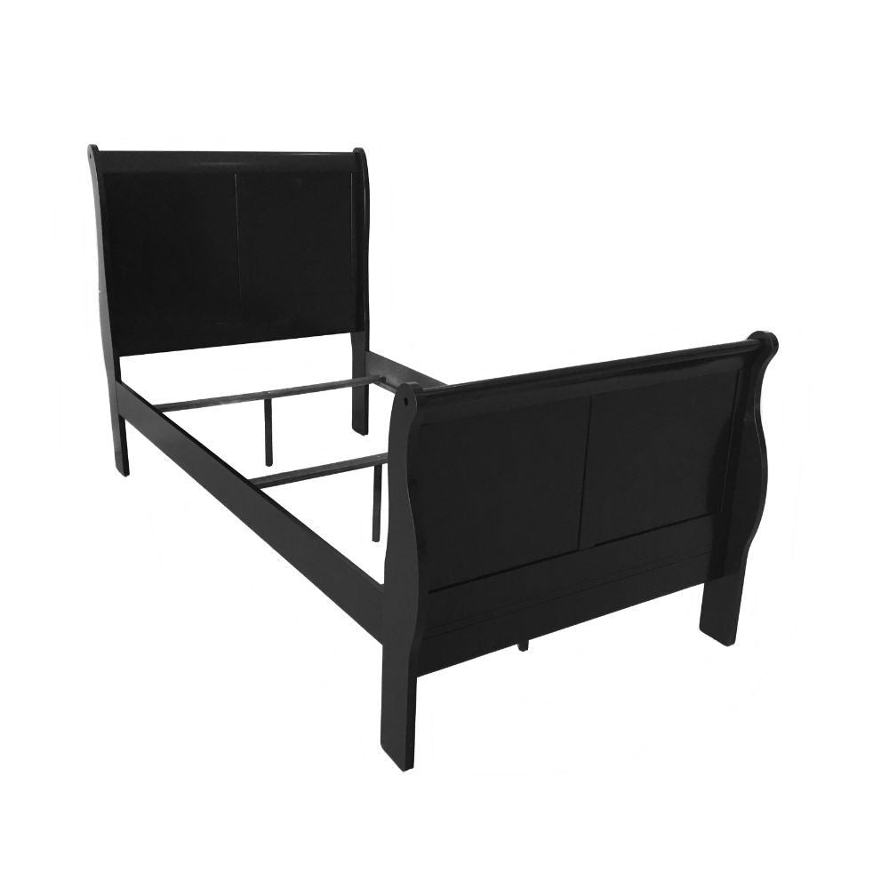 ACME 19508F Louis Philippe III Full Bed, Black (1Set/2Ctn)