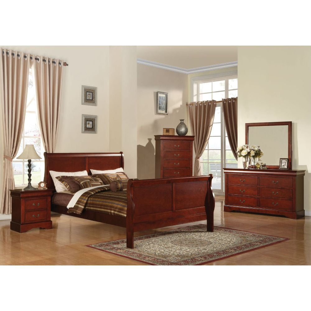 ACME 19517EK Louis Philippe III Eastern King Bed, Cherry (1Set/2Ctn)