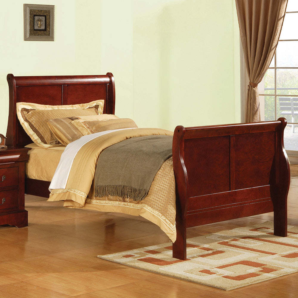 ACME 19530T Louis Philippe III Twin Bed, Cherry (1Set/2Ctn)