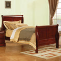 ACME 19530T Louis Philippe III Twin Bed, Cherry (1Set/2Ctn)