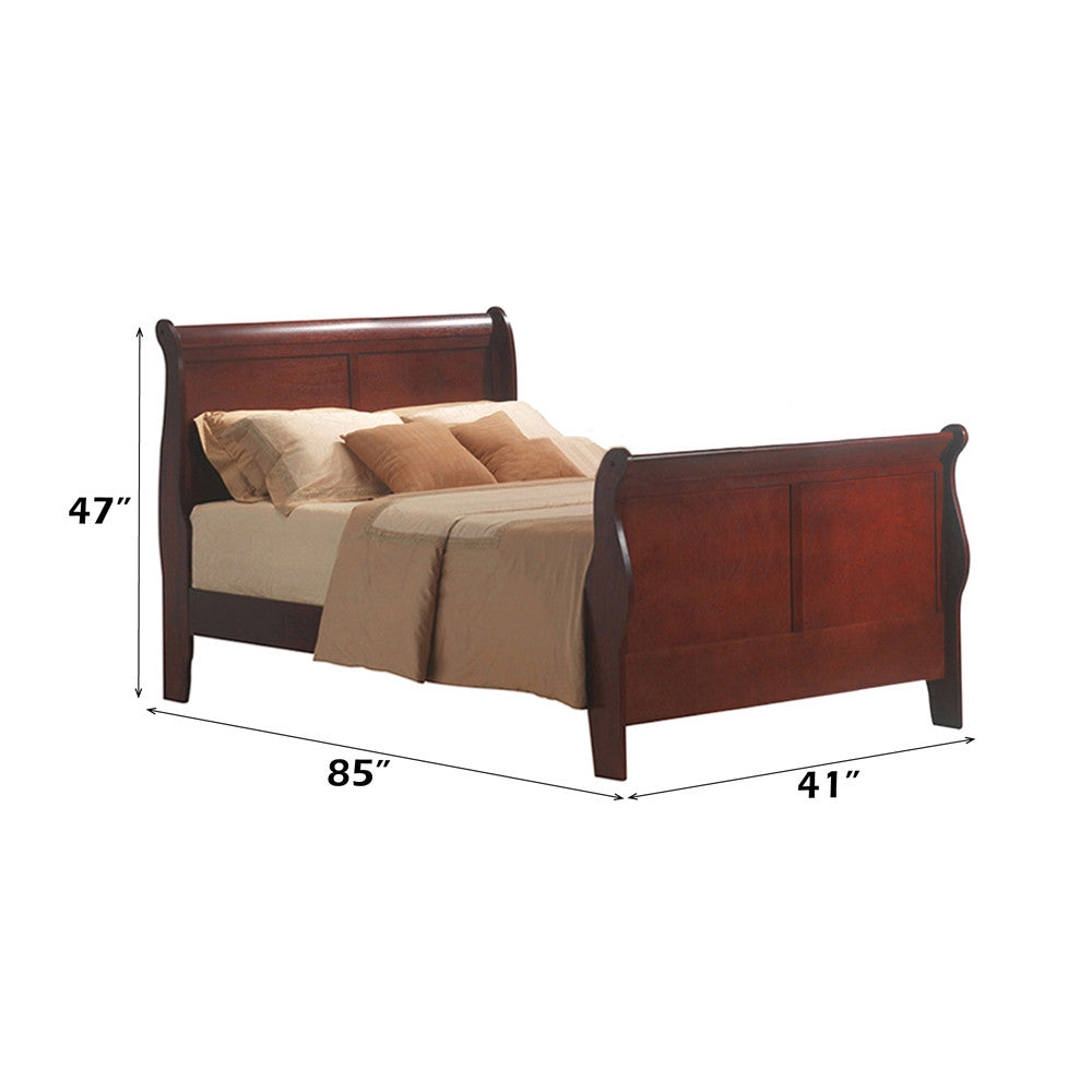 ACME 19530T Louis Philippe III Twin Bed, Cherry (1Set/2Ctn)