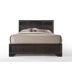 ACME 19557EK Madison II Eastern King Bed with Storage, Espresso (1Set/3Ctn)