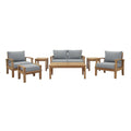 Modway EEI-1486 Marina 7 Piece Outdoor Patio Teak Set
