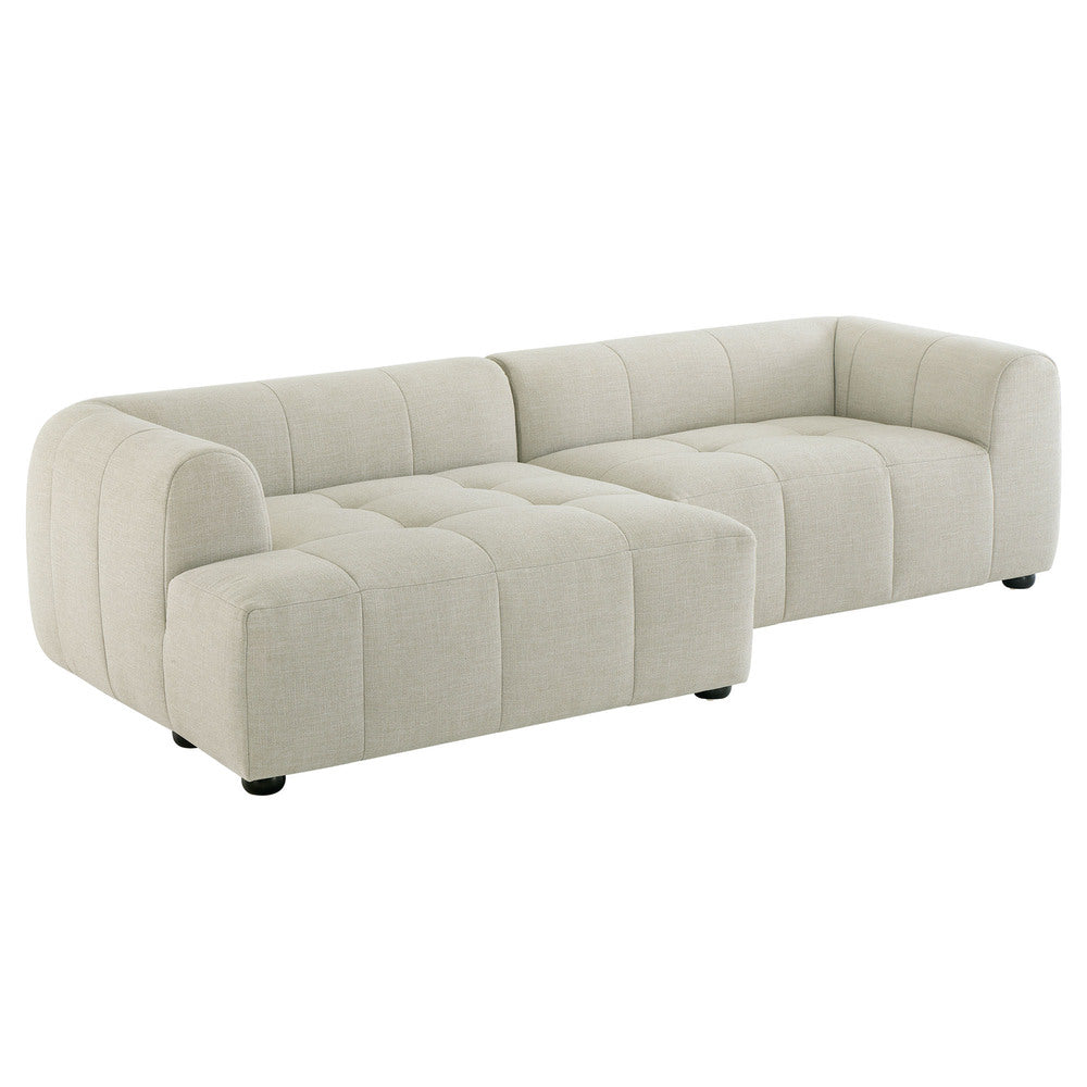 Modway EEI-6868 Liana Left-Facing Upholstered Fabric Modular Sofa with Chaise