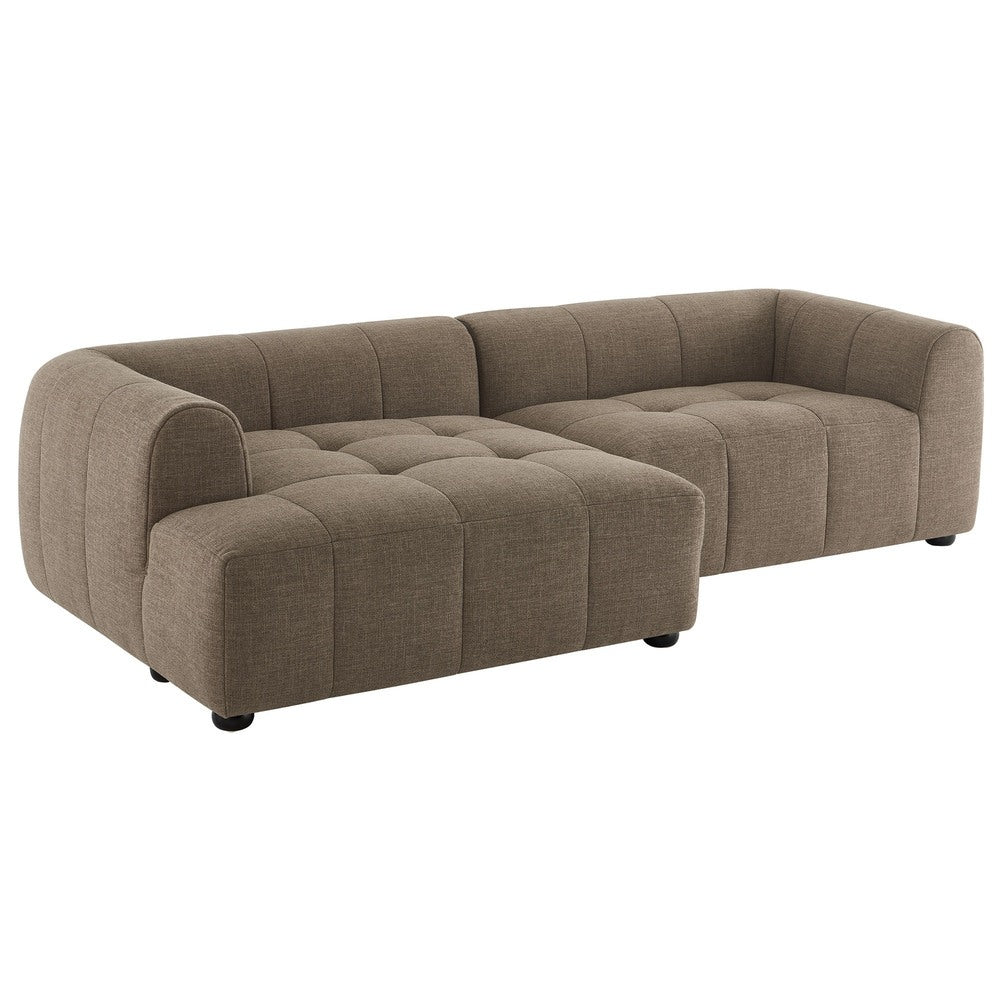 Modway EEI-6868 Liana Left-Facing Upholstered Fabric Modular Sofa with Chaise