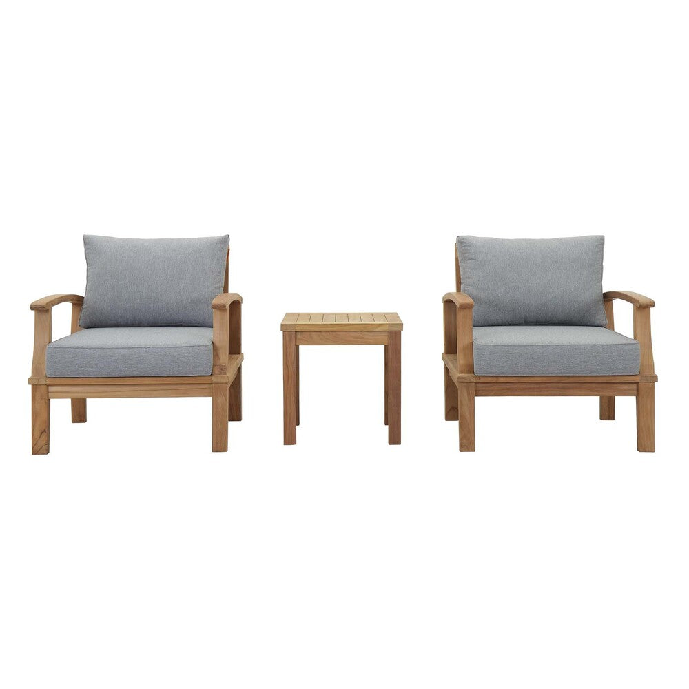 Modway EEI-1487 Marina 3 Piece Outdoor Patio Teak Set