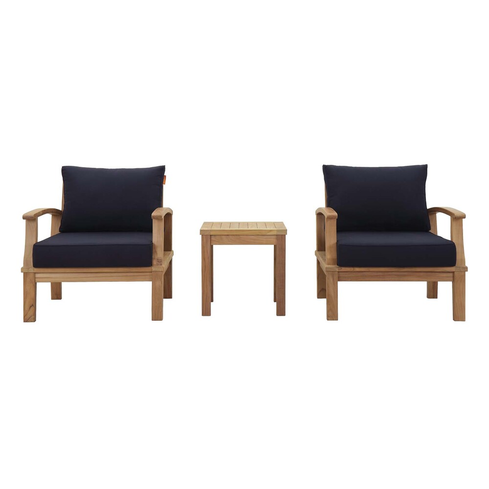 Modway EEI-1487 Marina 3 Piece Outdoor Patio Teak Set