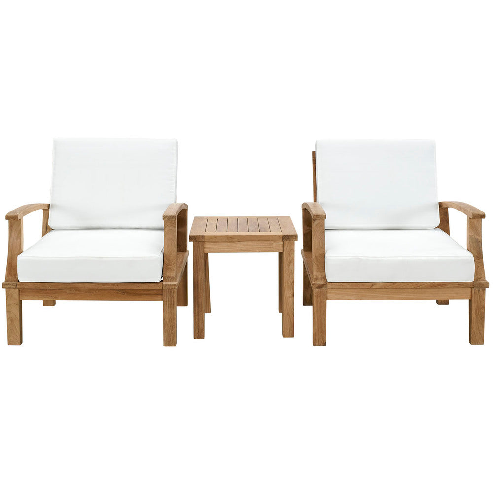 Modway EEI-1487 Marina 3 Piece Outdoor Patio Teak Set
