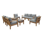 Modway EEI-1488 Marina 9 Piece Outdoor Patio Teak Set