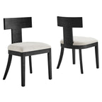 Modway EEI-6923 Peregrine Wood and Fabric Upholstered Dining Chairs Set of 2