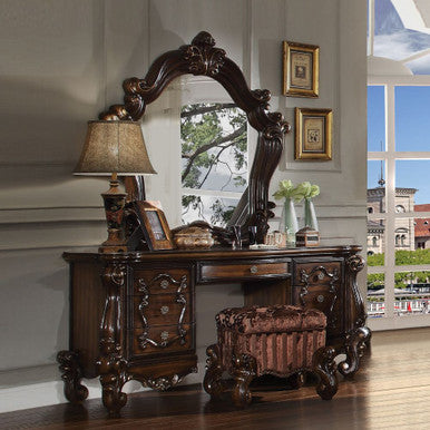 ACME 21107 Versailles Vanity Desk, Cherry Oak