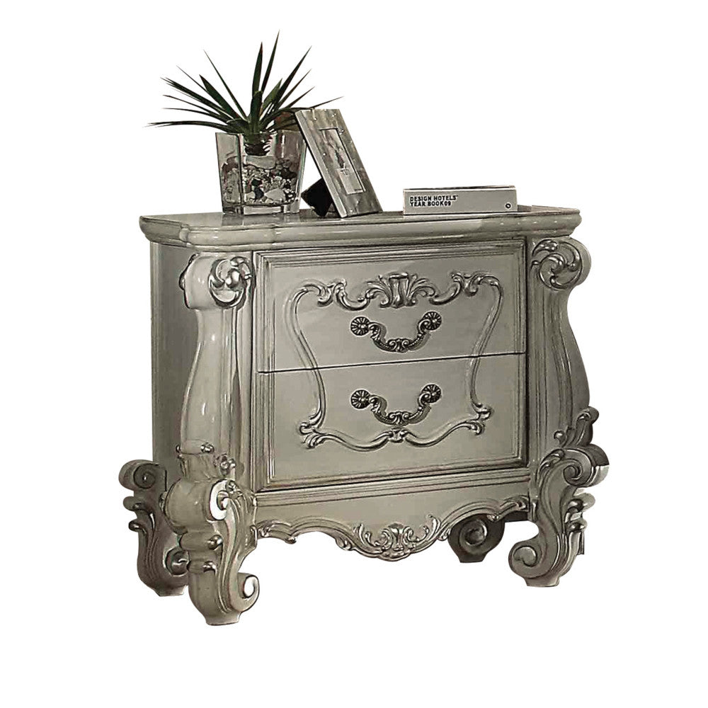 ACME 21133 Versailles Nightstand, Bone White  1