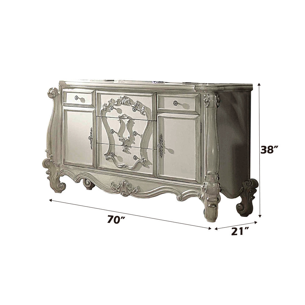 ACME 21135 Versailles Dresser, Bone White  2
