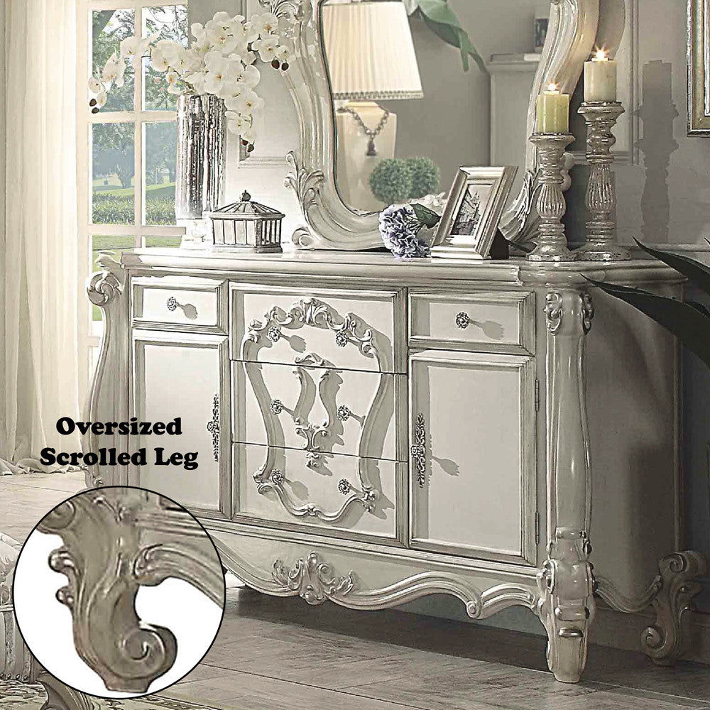 ACME 21135 Versailles Dresser, Bone White  4