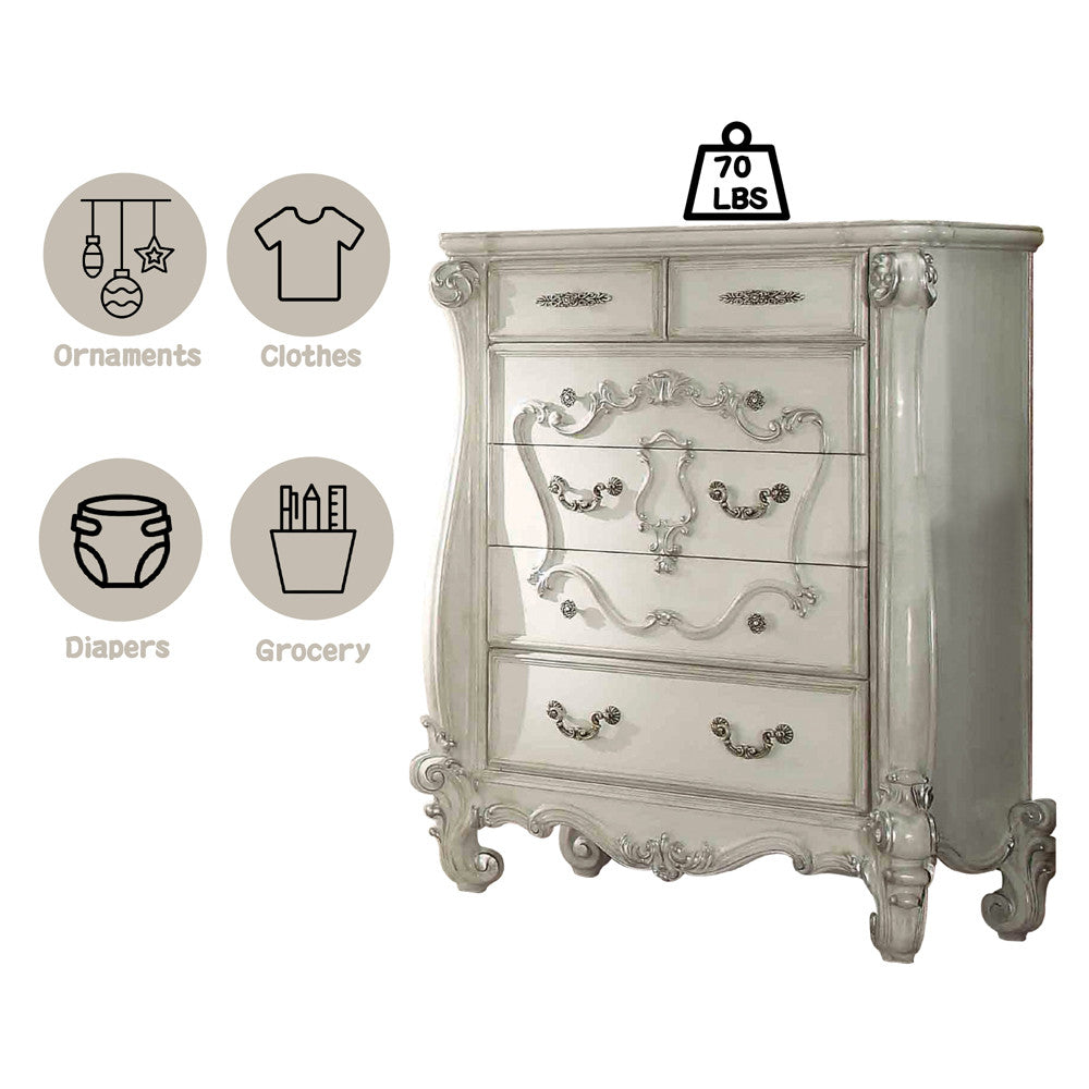 ACME 21136 Versailles Chest, Bone White  3