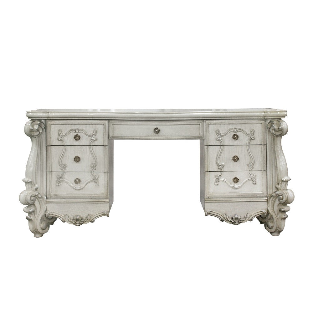 ACME 21137 Versailles Vanity Desk, Bone White  2