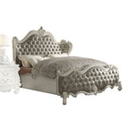ACME 21150Q Versailles Queen Bed, Vintage Gray PU & Bone White (1Set/3Ctn)