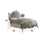 ACME 21150Q Versailles Queen Bed, Vintage Gray PU & Bone White (1Set/3Ctn)  3
