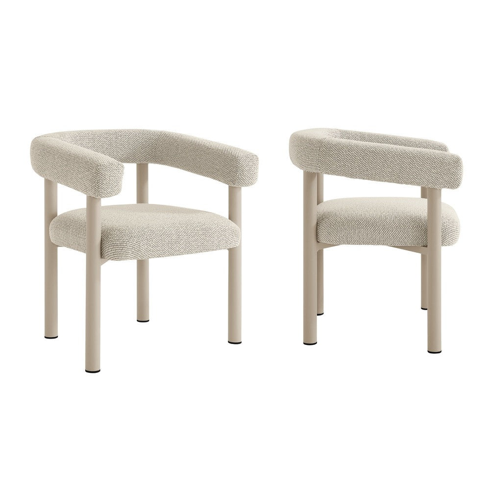 Modway EEI-6979 Nautica Outdoor Patio Aluminum Dining Armchairs Set of 2