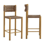 Modway EEI-6983 Parkland Outdoor Patio Rattan and Aluminum Counter Stools Set of 2