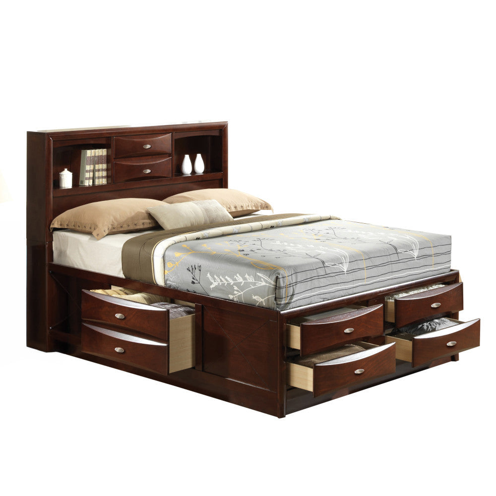 ACME 21600Q Ireland - Storage Espresso Queen Bed  1