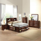 ACME 21600Q Ireland - Storage Espresso Queen Bed  8