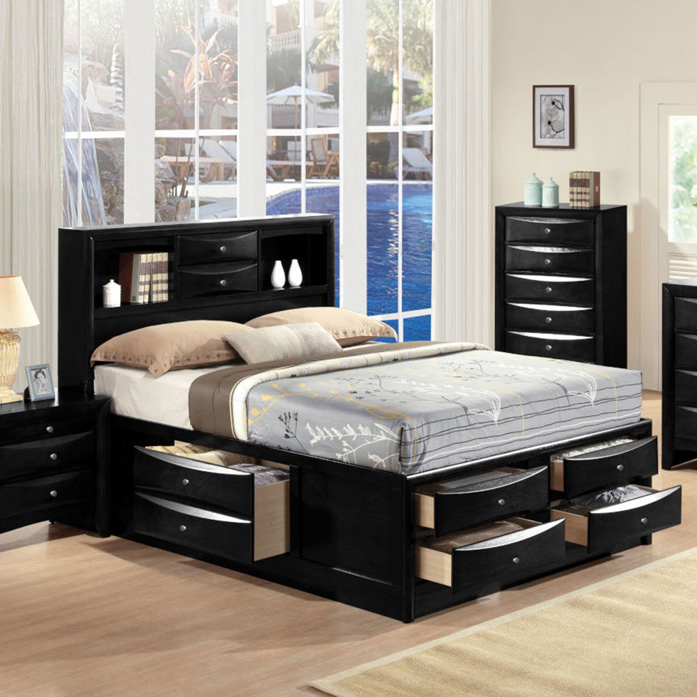 ACME 21606EK Ireland - Storage Black Eastern King Bed