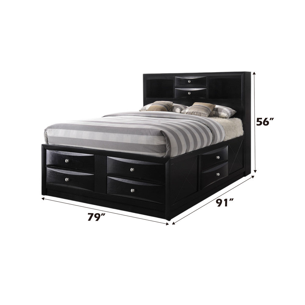 ACME 21606EK Ireland - Storage Black Eastern King Bed  6