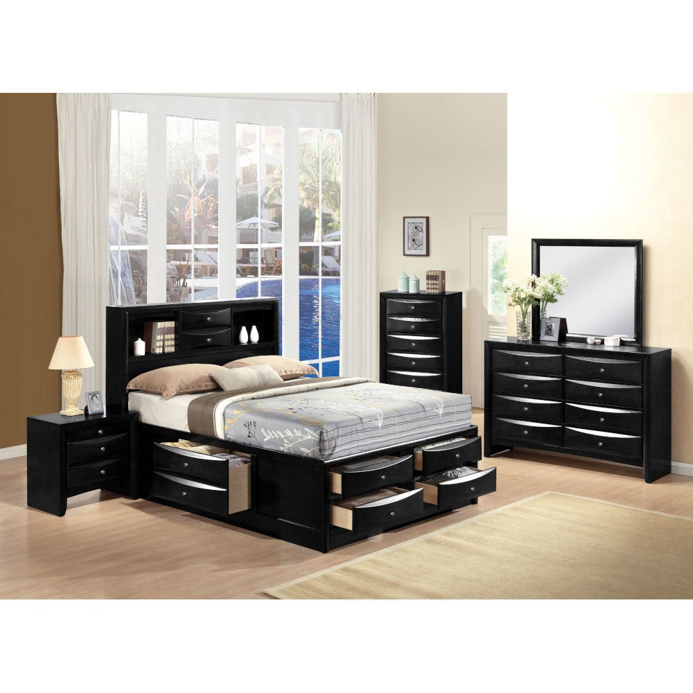 ACME 21606EK Ireland - Storage Black Eastern King Bed  5