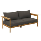 Modway EEI-7008 Wren Outdoor Patio Teak Wood Sofa