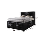ACME 21610Q Ireland - Storage Black Queen Bed  6