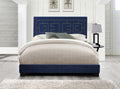 ACME 21637EK Ishiko III Eastern King Bed, Dark Blue Velvet