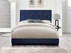 ACME 21637EK Ishiko III Eastern King Bed, Dark Blue Velvet